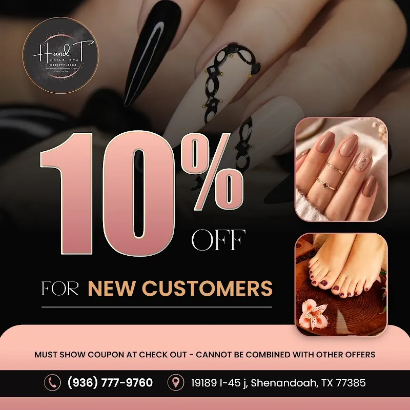H&T Nails & Spa (10% OFF New Customers - Must show coupon at check out) — Nail salon in Shenandoah
